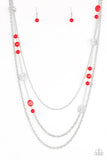Pretty Pop-tastic! - Red - Necklace & Earrings